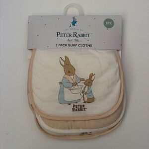 NEW Burp Cloths 3 Pack Peter Rabbit Theme Soft Cotton/Polyester | Disney Baby